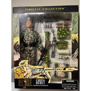 Hasbro GI Joe Timeless Collection 2001 Green Beret Machine Gun Outpost Set NIB